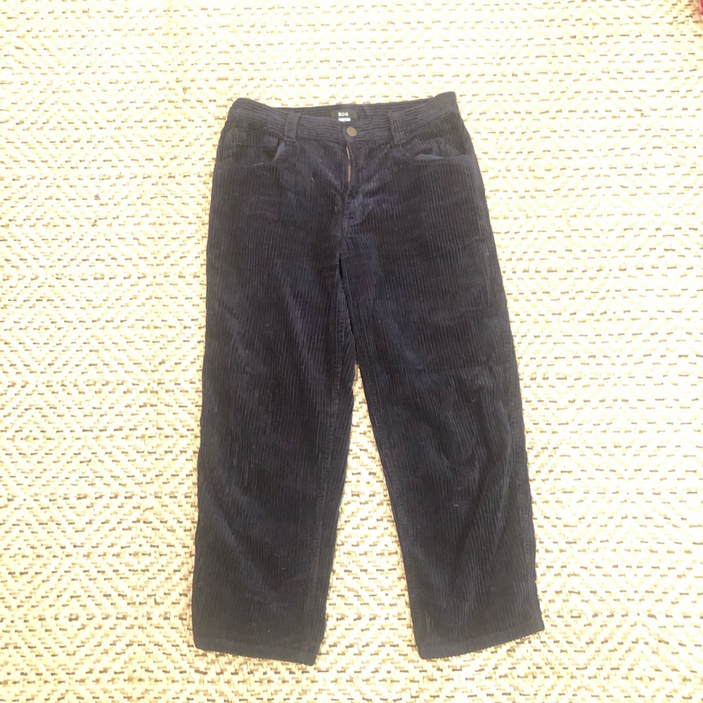 Urban Outfitters Cropped Navy Corduroy Pants